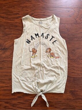 Women’s Toy Story Namaste Graphic Tie-Front Tank Top